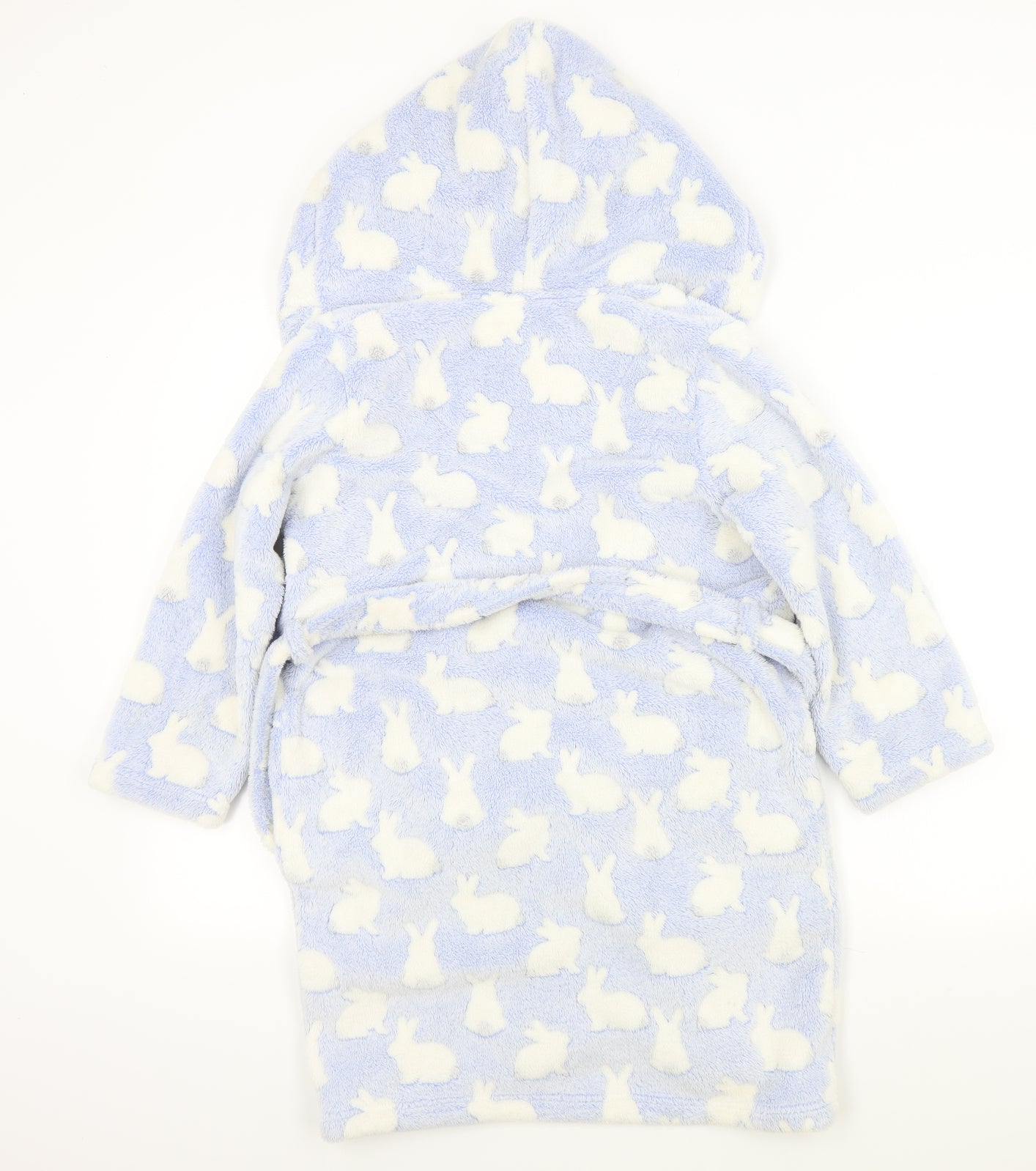 bluezoo Girls Blue Colourblock  Top Robe Size 8-9 Years  - Rabbits