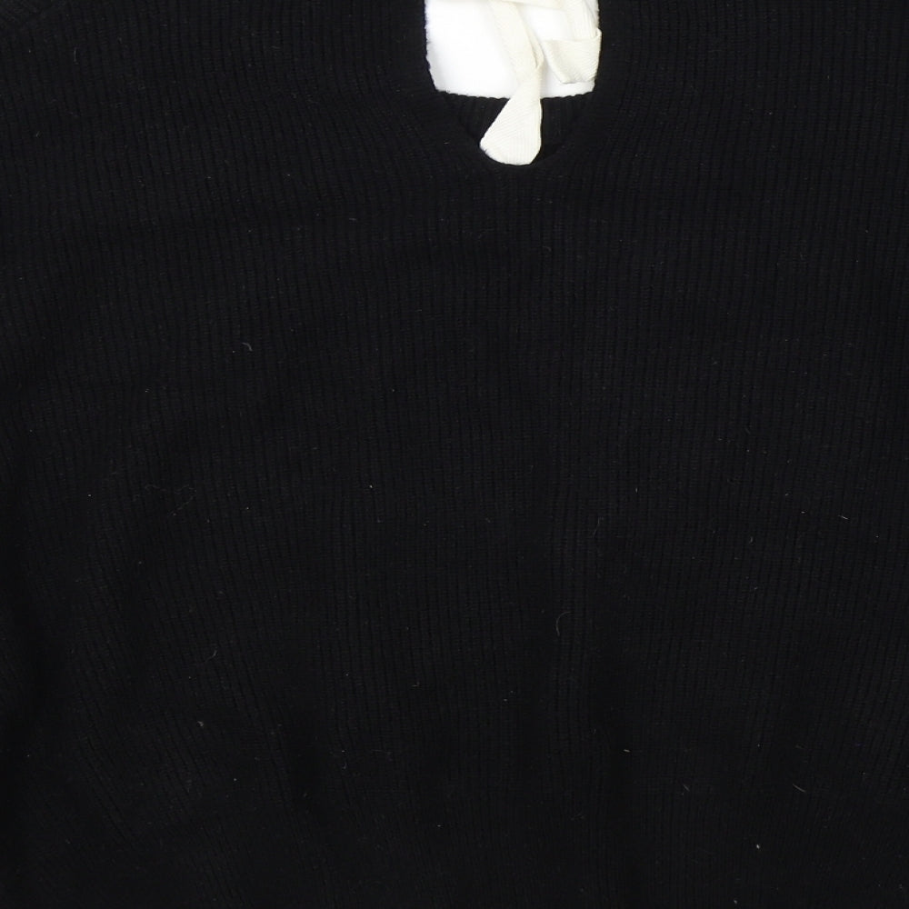 Zara Womens Black   Pullover Jumper Size L