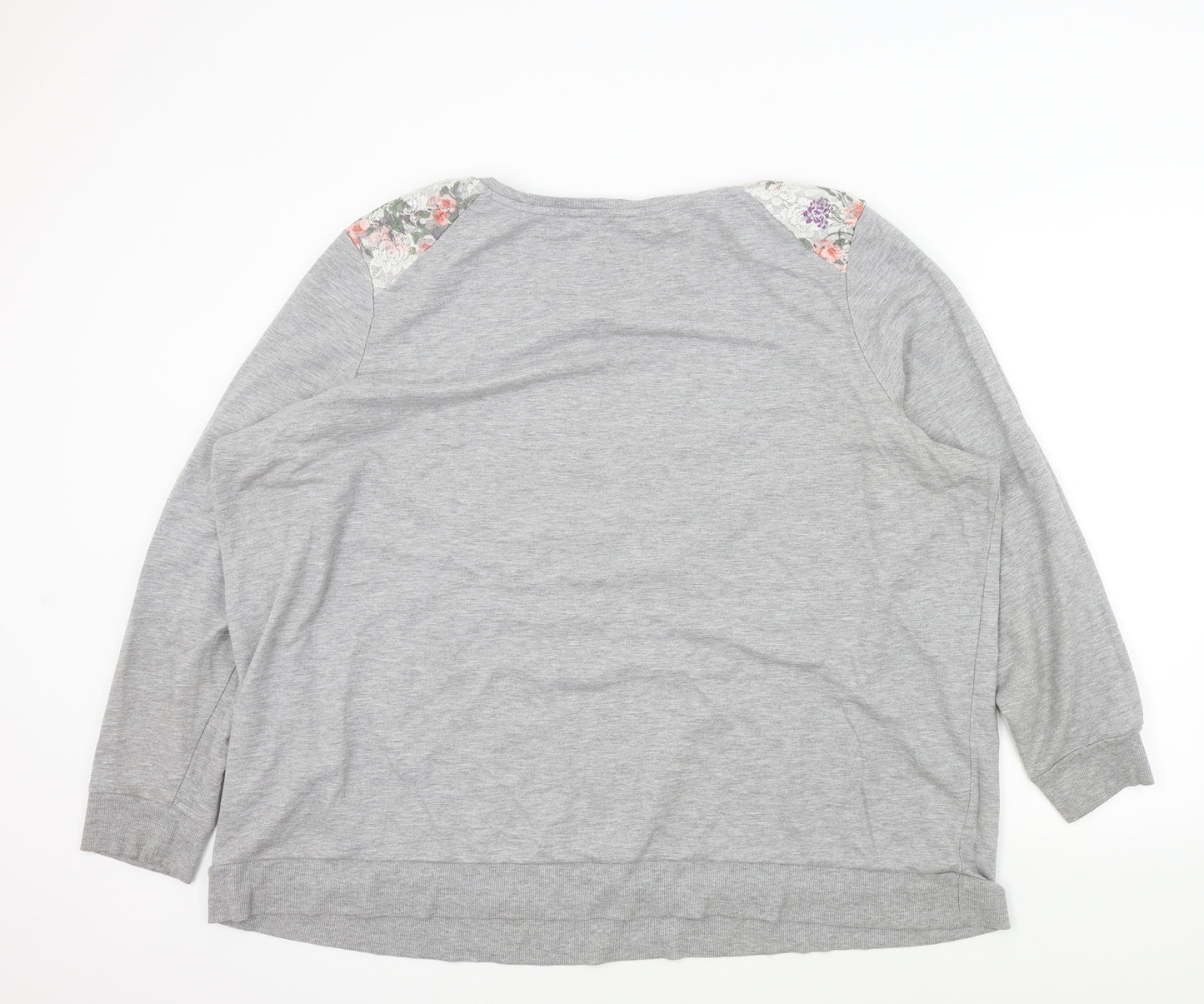 Rogers&Rogers Womens Grey Floral  Pullover Jumper Size 30