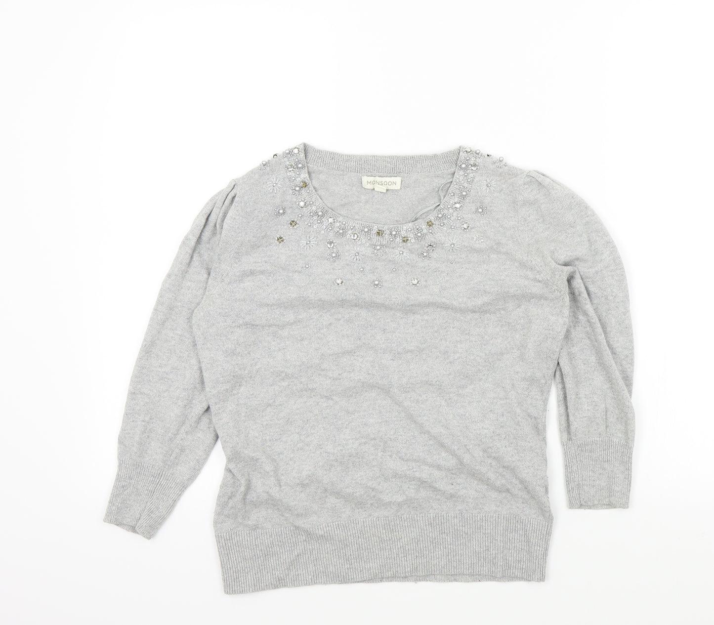Monsoon Womens Grey   Pullover Jumper Size M