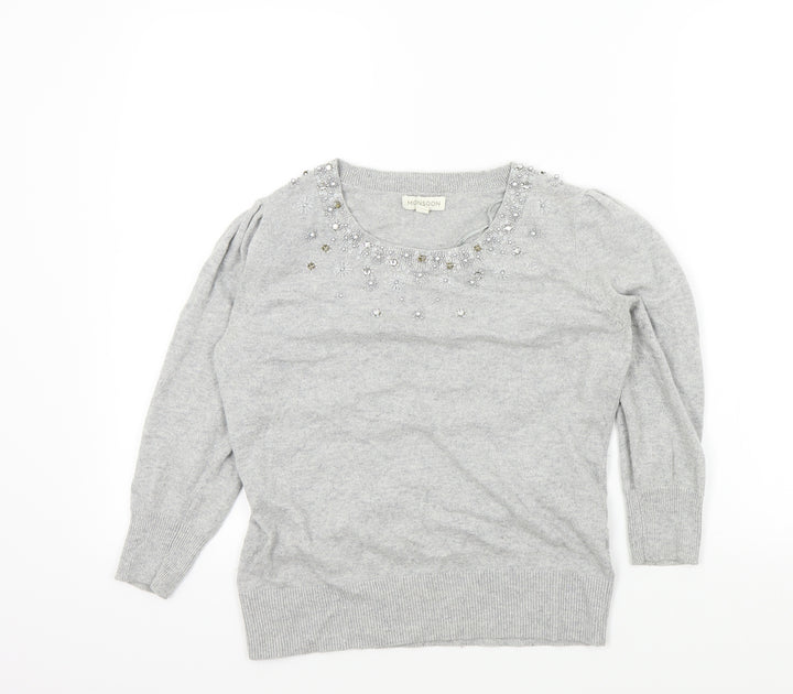 Monsoon Womens Grey   Pullover Jumper Size M