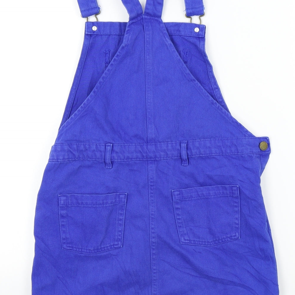 NEXT Girls Blue Colourblock  Pinafore/Dungaree Dress  Size 10 Years