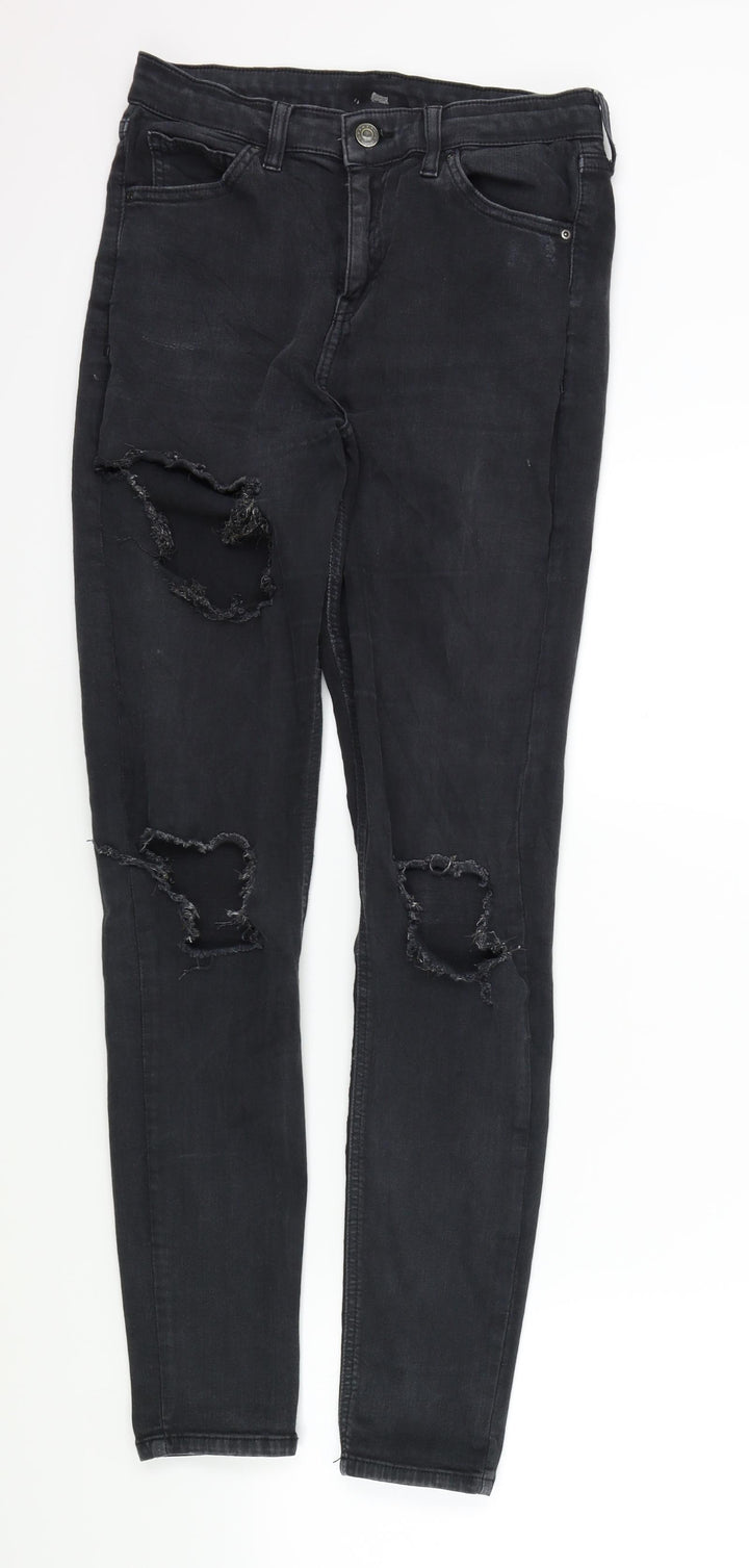 Topshop Womens Black Skinny Jeans Size 30 L29 in