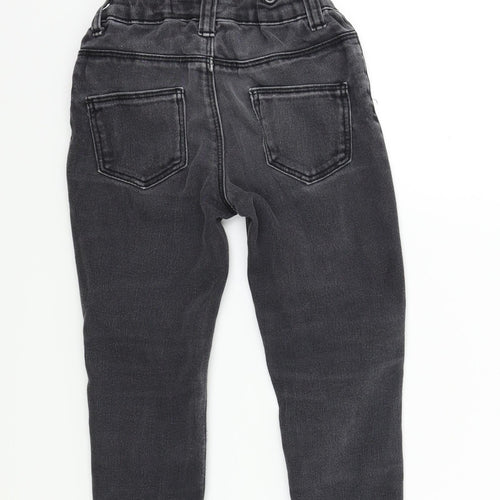 denim&co Boys Black Colourblock  Skinny Jeans Size 4-5 Years