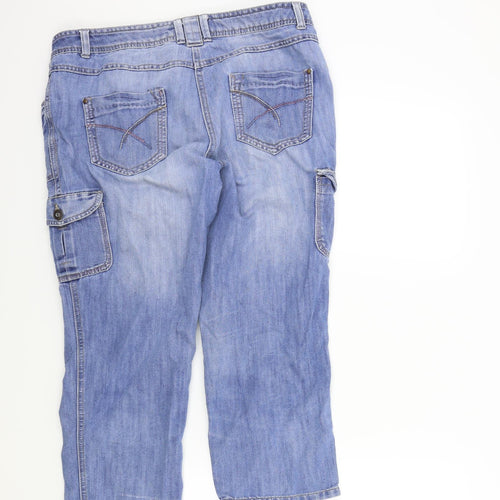 M&Co Womens Blue   Straight Jeans Size 14 L23 in