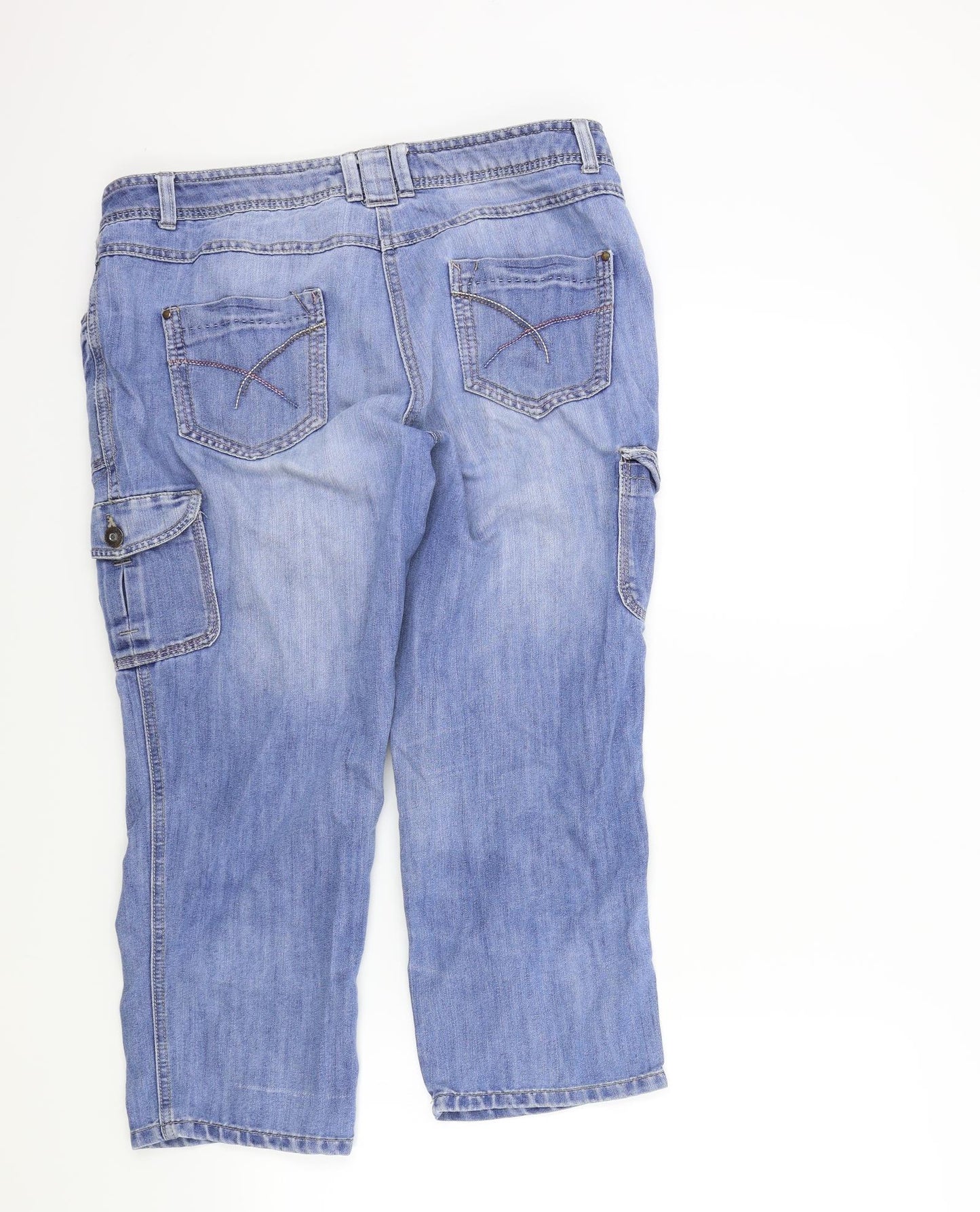 M&Co Womens Blue   Straight Jeans Size 14 L23 in