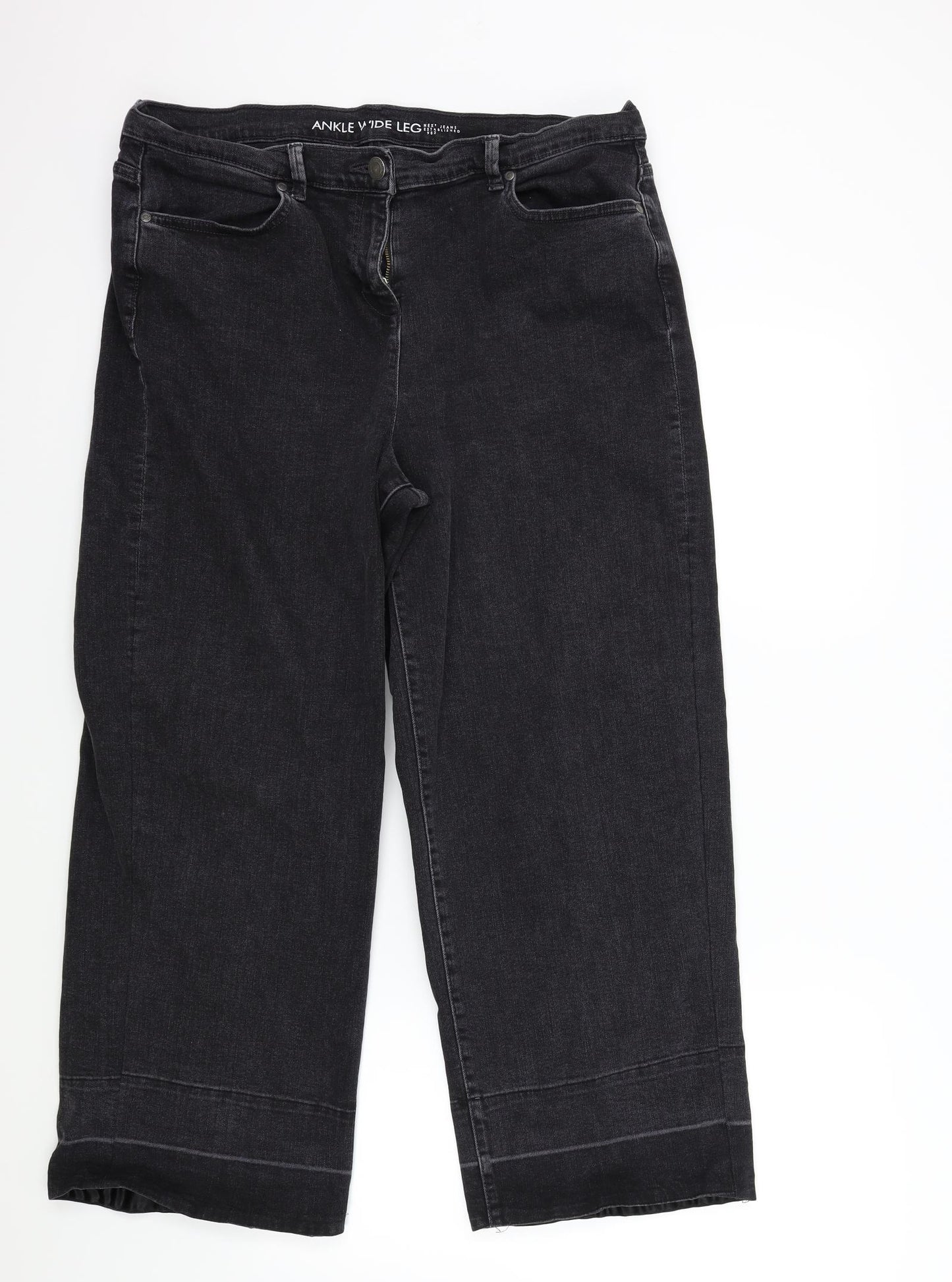 NEXT Womens Black   Straight Jeans Size 16 L27 in