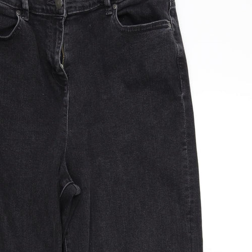 NEXT Womens Black   Straight Jeans Size 16 L27 in