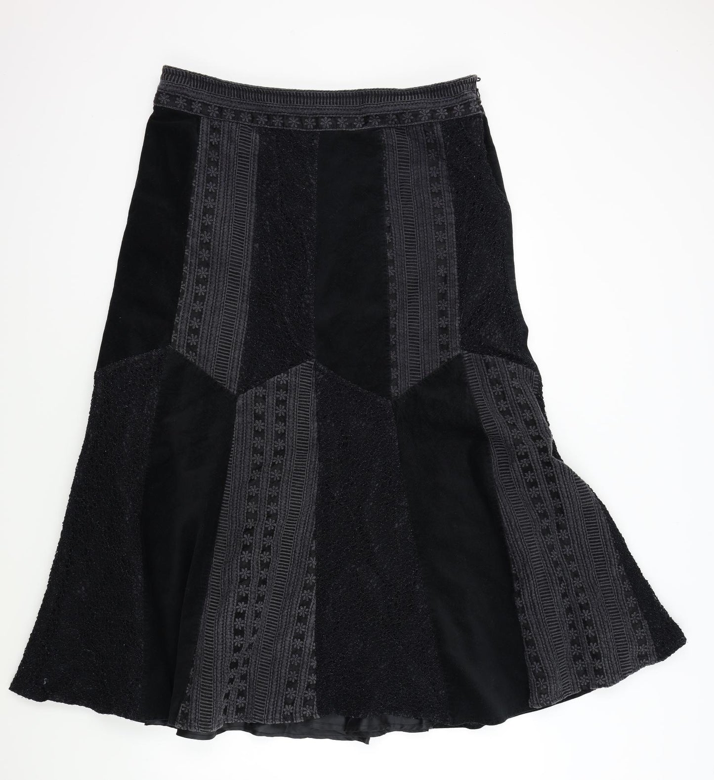 M&S Womens Black   Flare Skirt Size 18