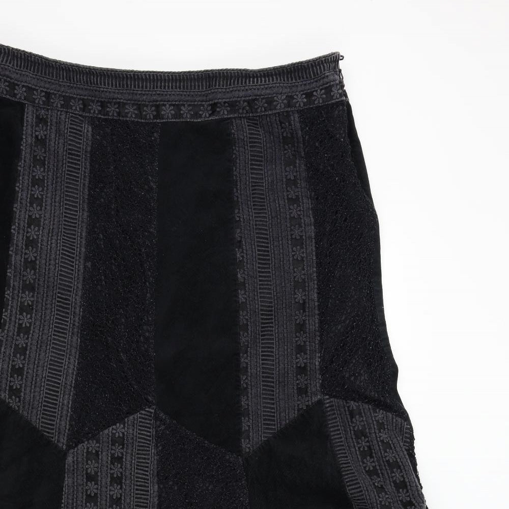 M&S Womens Black   Flare Skirt Size 18