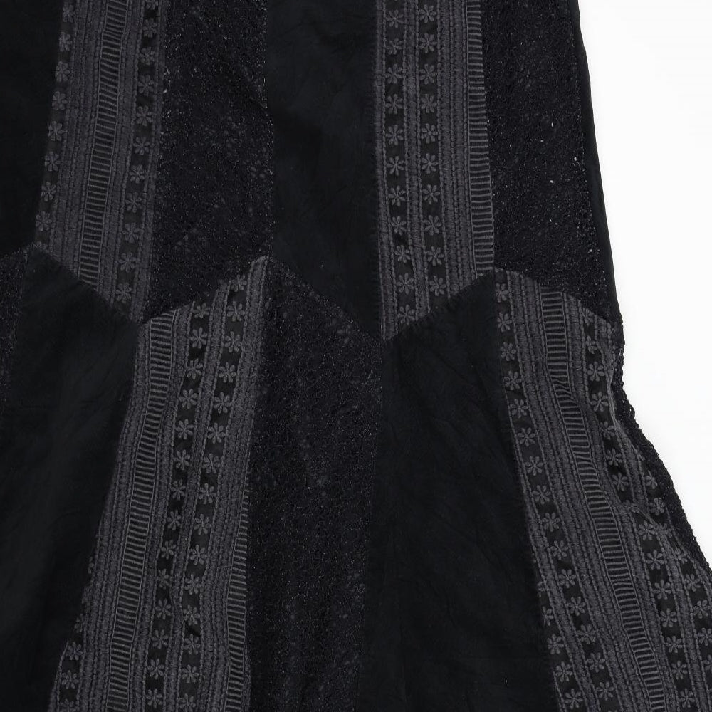 M&S Womens Black   Flare Skirt Size 18