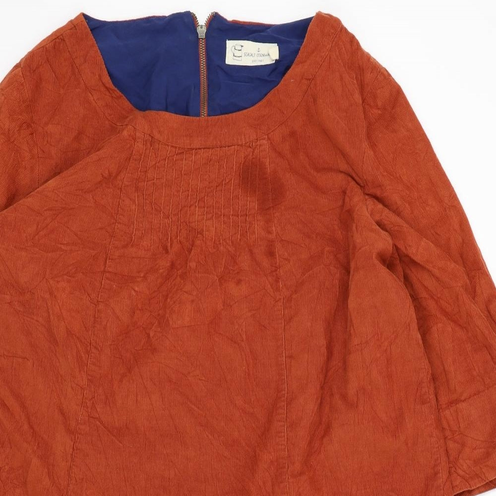 seasalt cornwall Womens Brown Colourblock  A-Line  Size 18