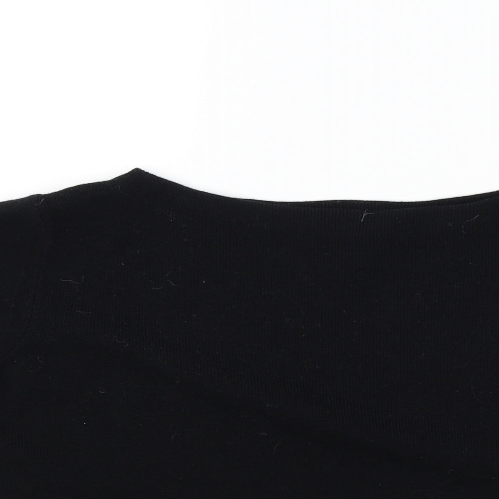 Laura Ashley Womens Black   Pullover Jumper Size M