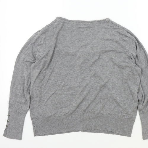 Primark Womens Grey   Cardigan Jumper Size 18