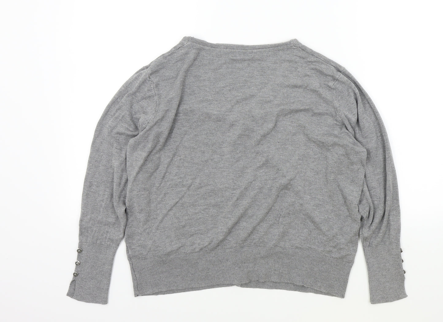 Primark Womens Grey   Cardigan Jumper Size 18