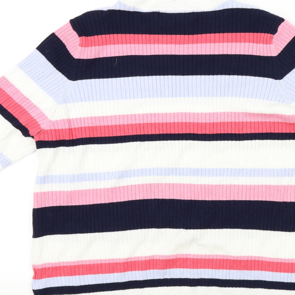 M&S Womens Multicoloured Striped  Pullover Jumper Size 20