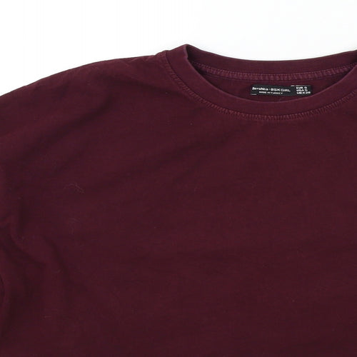 bershak Girls Red Colourblock  Pullover Jumper Size S