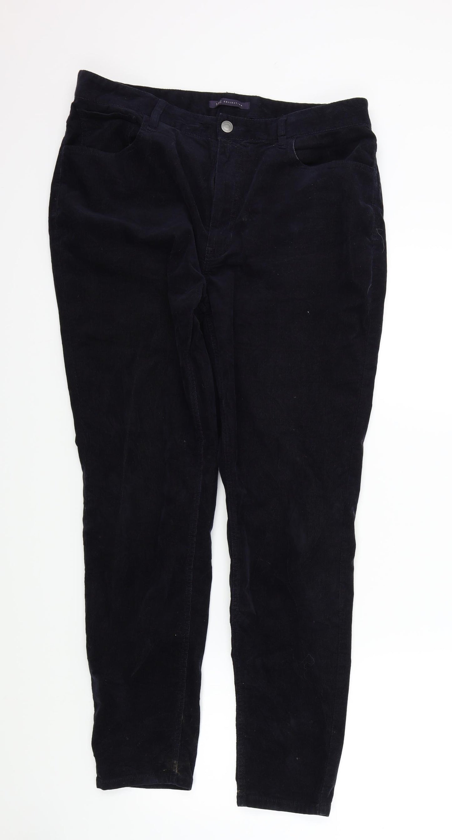 M&S Womens Black   Trousers  Size 16 L29 in