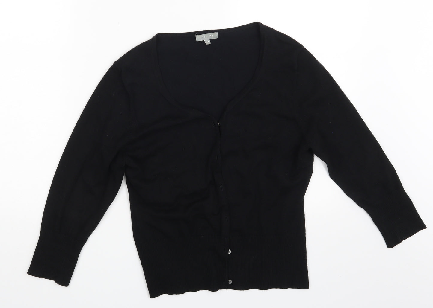 Per Una Womens Black   Cardigan Jumper Size 12