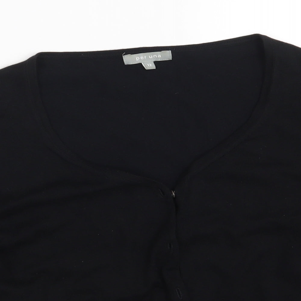 Per Una Womens Black   Cardigan Jumper Size 12