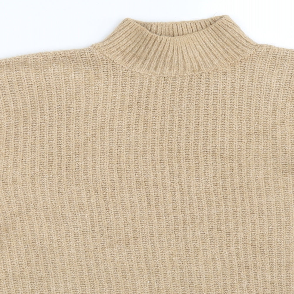 New Look Womens Gold  Knit Pullover Jumper Size S