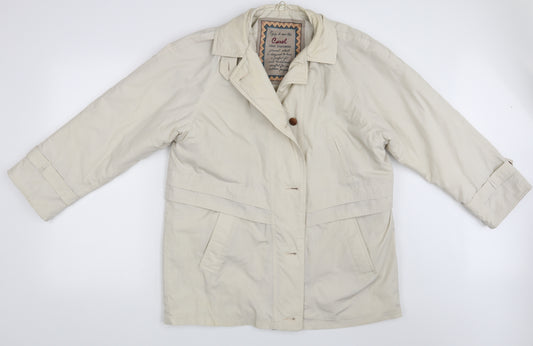 Front view of Carol women’s beige jacket, size UK 14