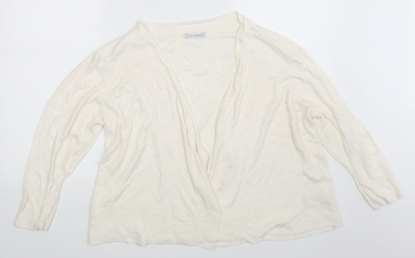 Classic Womens Ivory   Cardigan Jumper Size 16