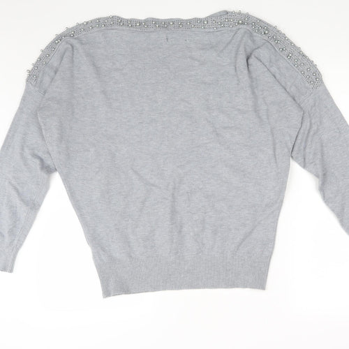 Quiz Womens Grey   Pullover Sweatshirt Size L