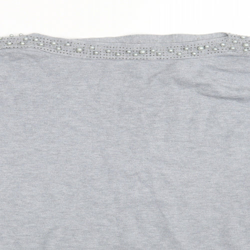 Quiz Womens Grey   Pullover Sweatshirt Size L