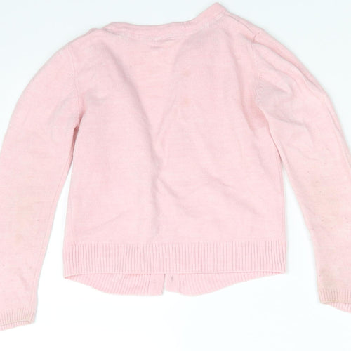 Young Dimension Girls Pink   Cardigan Jumper Size 5-6 Years