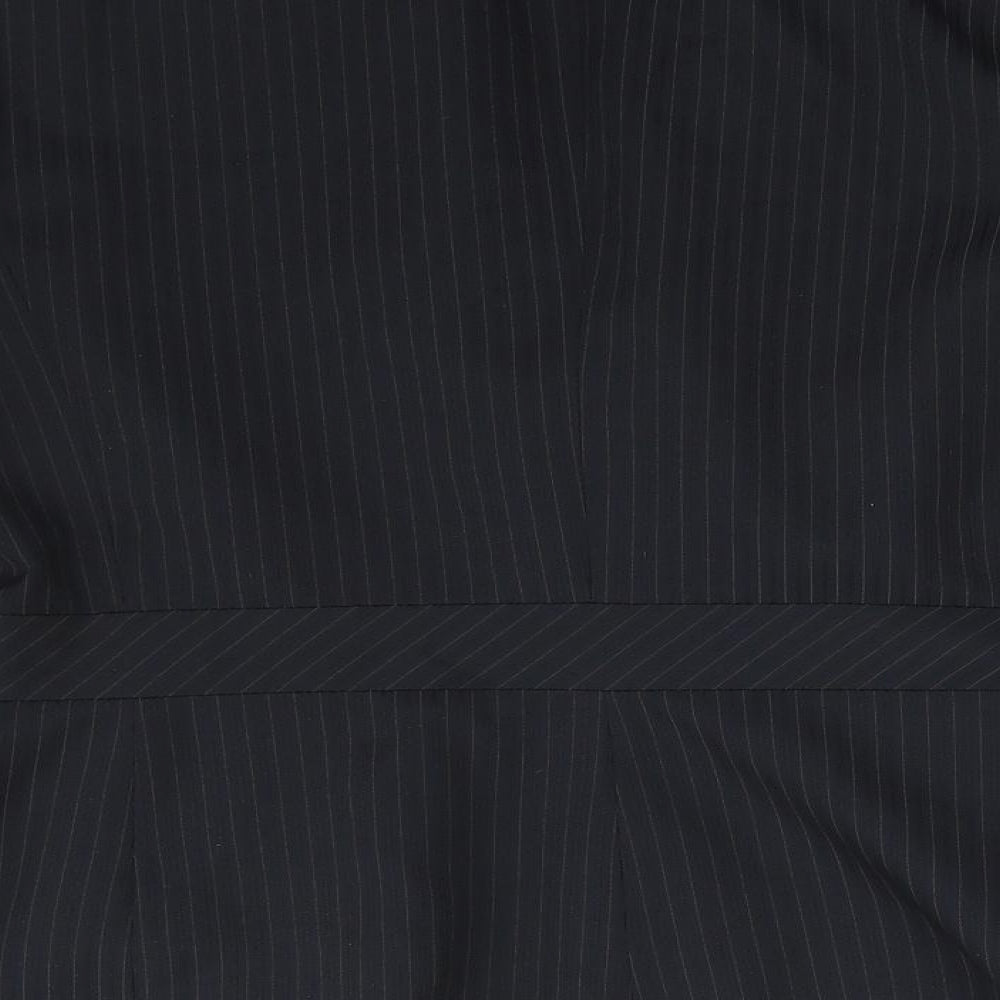 F&F Womens Black Striped  Jacket Blazer Size 14