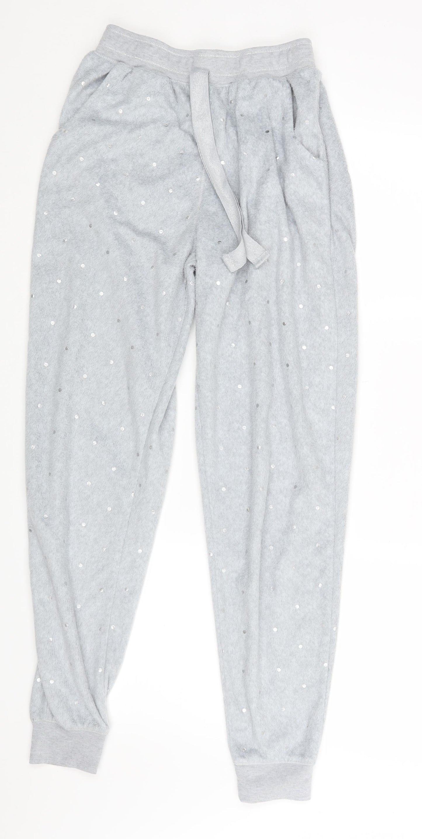 F&F Womens Grey Polka Dot  Jogger Trousers Size S L28 in