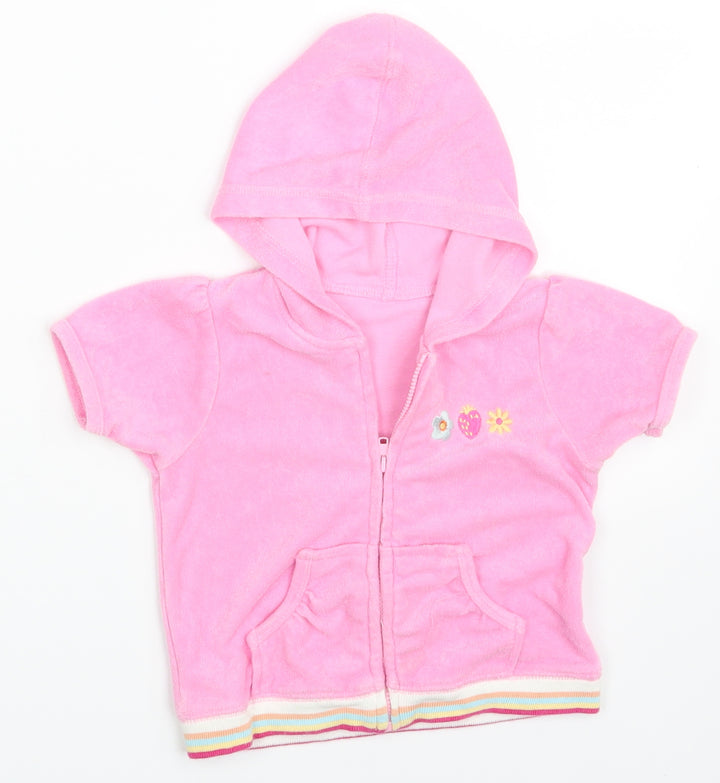George Girls Pink Cardigan Jumper Size 6-9 Months