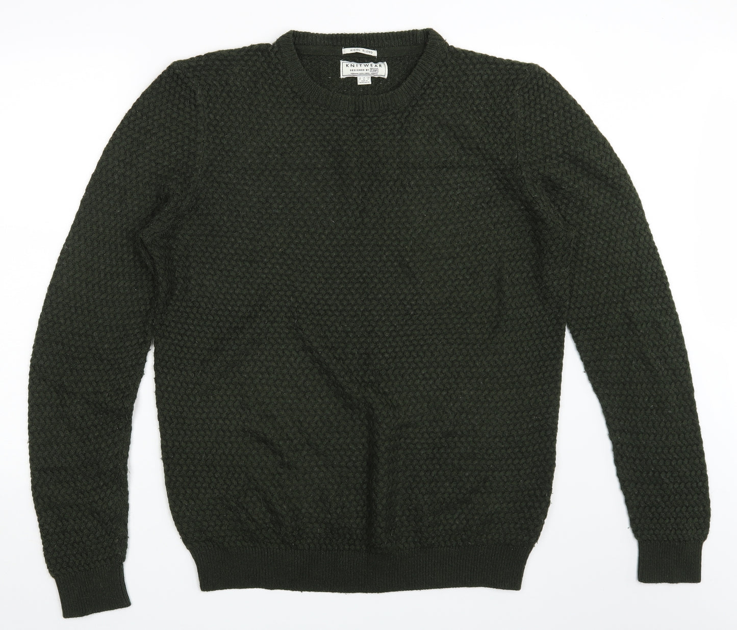 F&F Mens Green  Knit Pullover Jumper Size XL