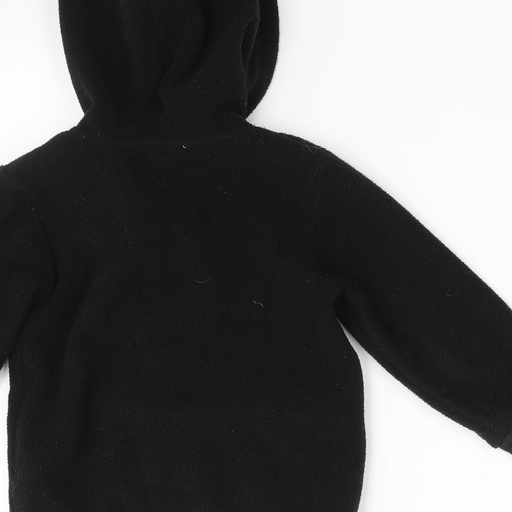 Preworn Boys Black   Full Zip Jumper Size 24 Months  - KIWI