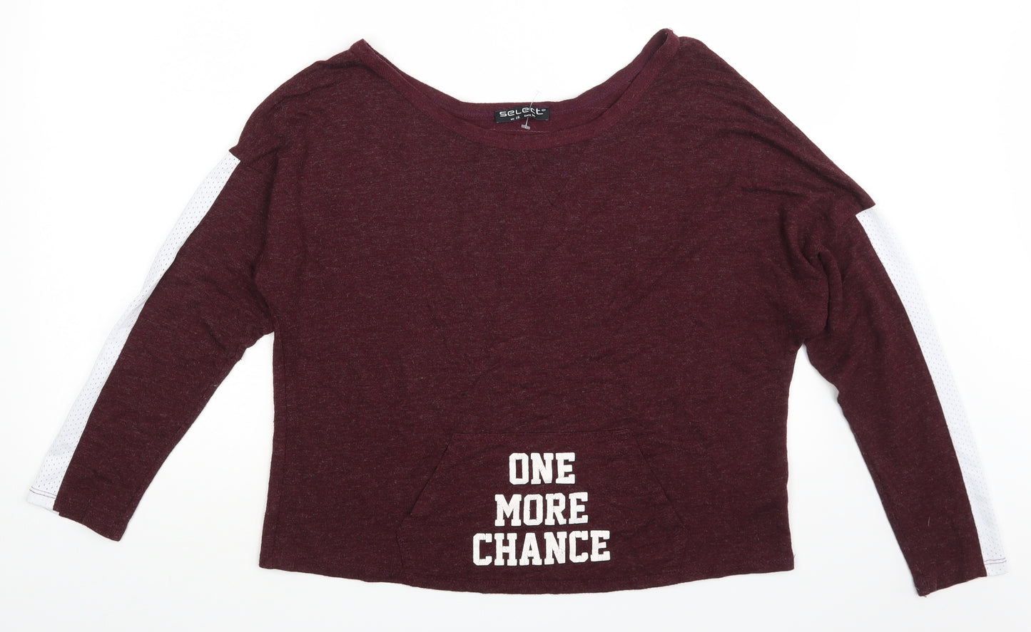 Select Womens Purple   Basic T-Shirt Size 16  - One More Chance
