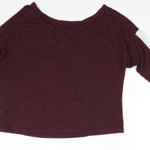 Select Womens Purple   Basic T-Shirt Size 16  - One More Chance