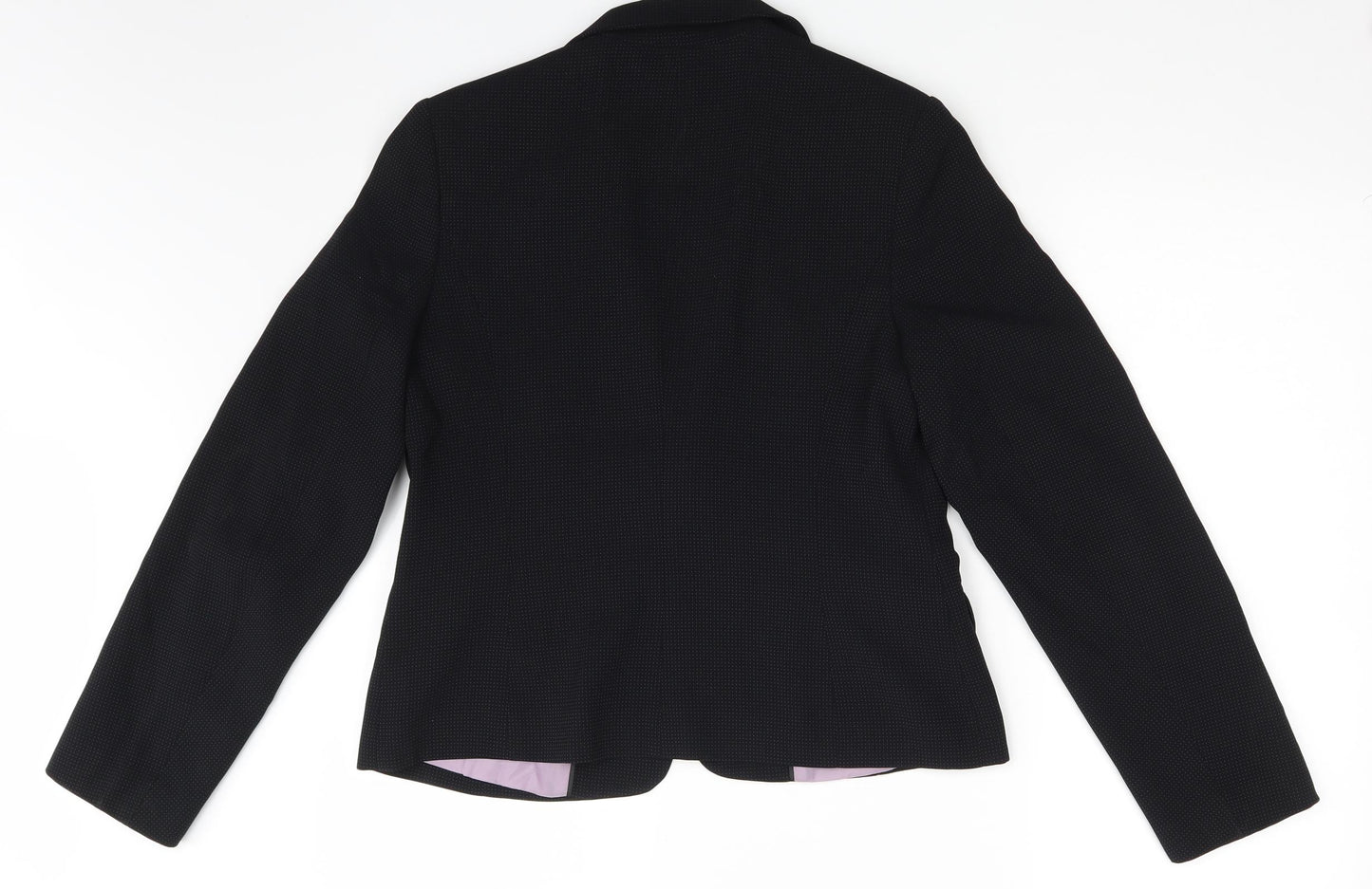 AMARANTO Womens Black Polka Dot  Jacket Blazer Size 12