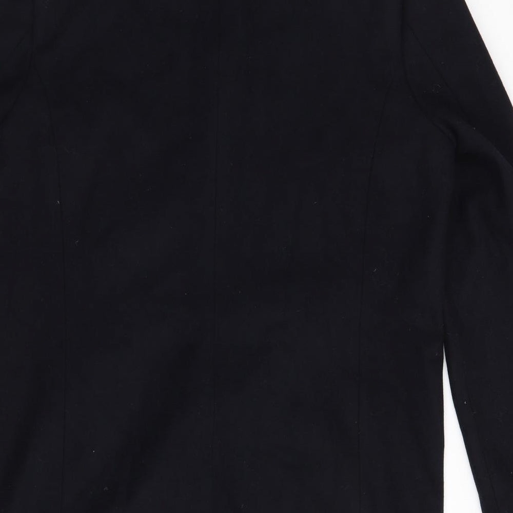 H&M Mens Black   Overcoat Coat Size 42