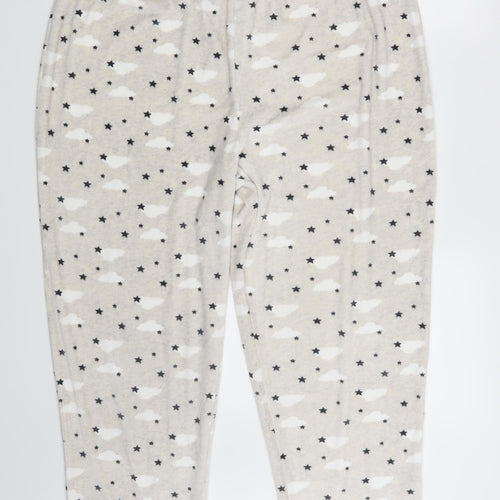 M&Co. Womens Ivory   Sweatpants Trousers Size 16 L26 in