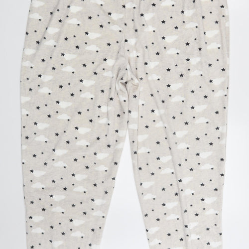 M&Co. Womens Ivory   Sweatpants Trousers Size 16 L26 in