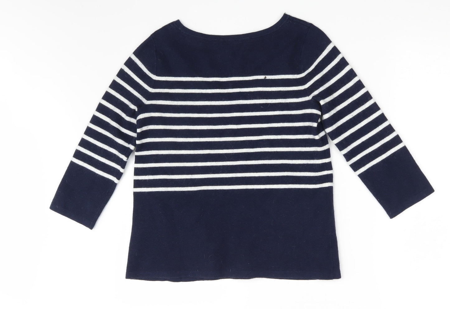 Crew Clothing Womens Blue Striped  Pullover Jumper Size 10