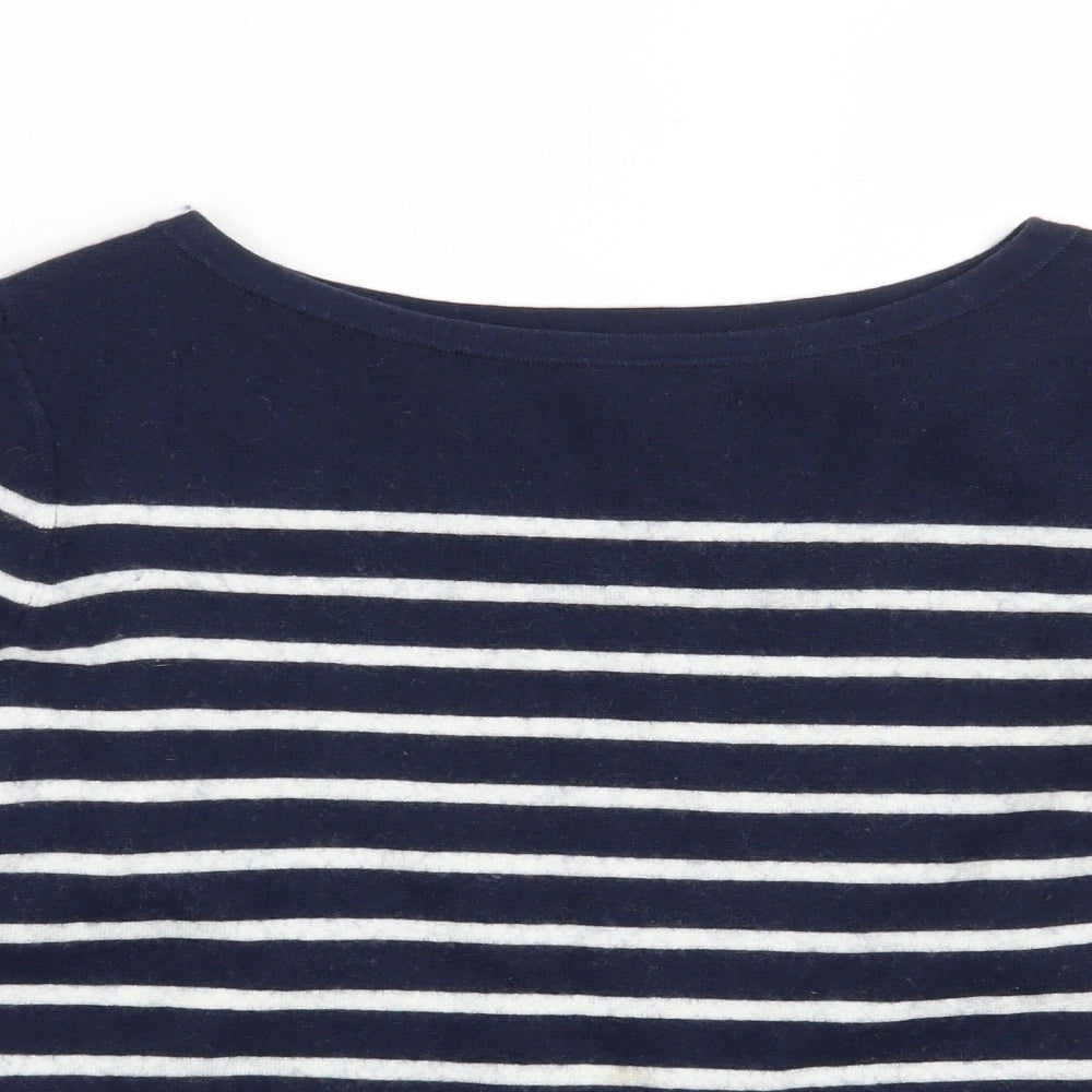 Crew Clothing Womens Blue Striped  Pullover Jumper Size 10