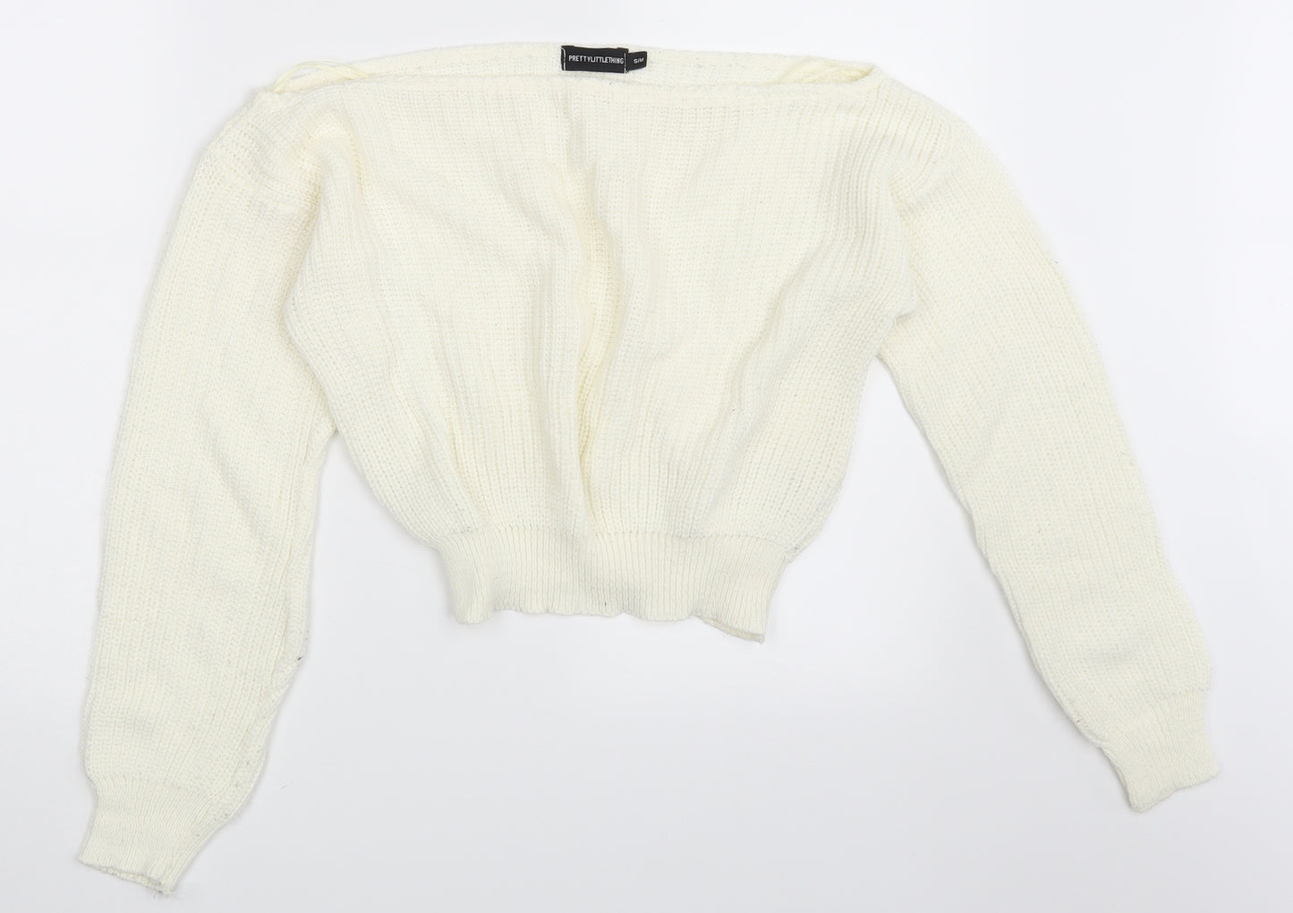 PRETTYLITTLETHING Womens Ivory   Shrug Jumper Size S