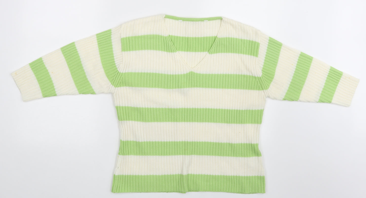 Preworn Womens Multicoloured Striped  Pullover Jumper Size M