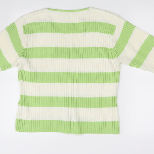 Preworn Womens Multicoloured Striped  Pullover Jumper Size M