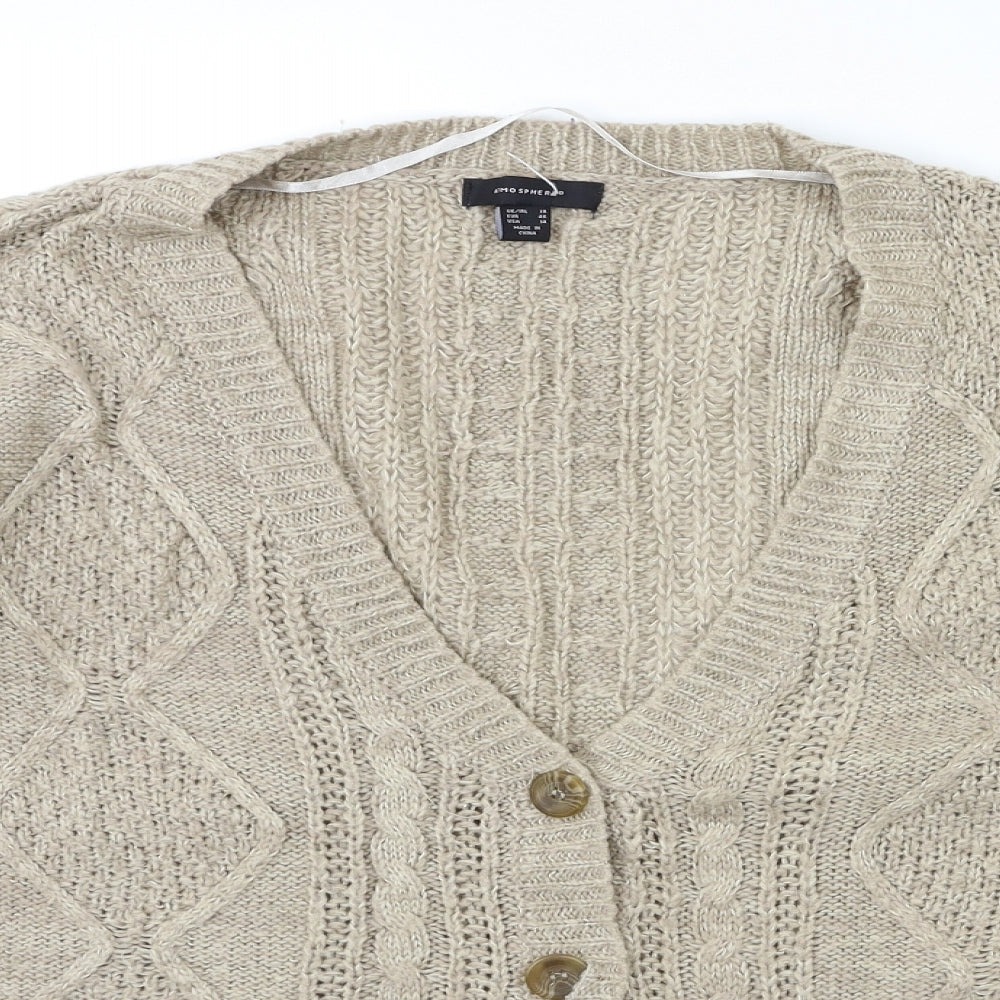 Atmosphere Womens Brown  Knit Cardigan Jumper Size 18