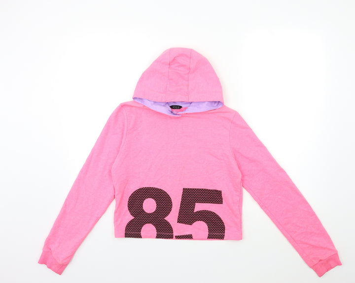 M&Co Girls Pink   Pullover Hoodie Size 13-14 Years