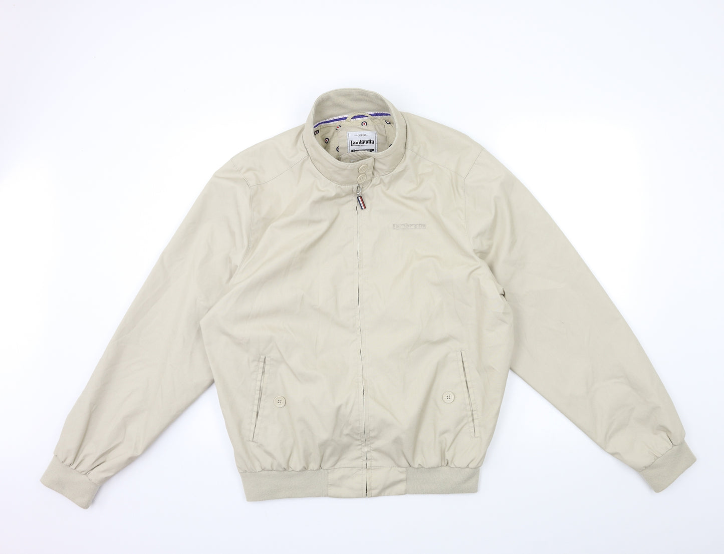 Lambretta Mens Beige   Bomber Jacket Coat Size L