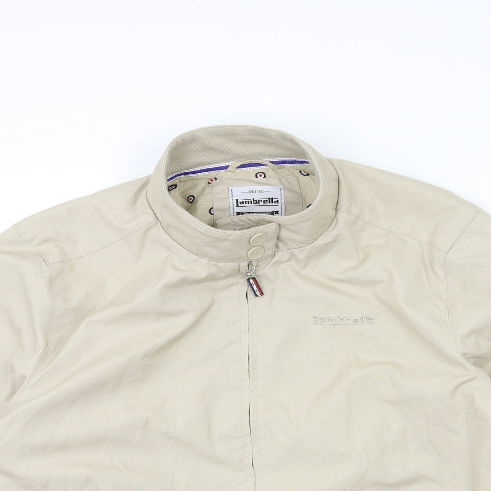Lambretta Mens Beige   Bomber Jacket Coat Size L